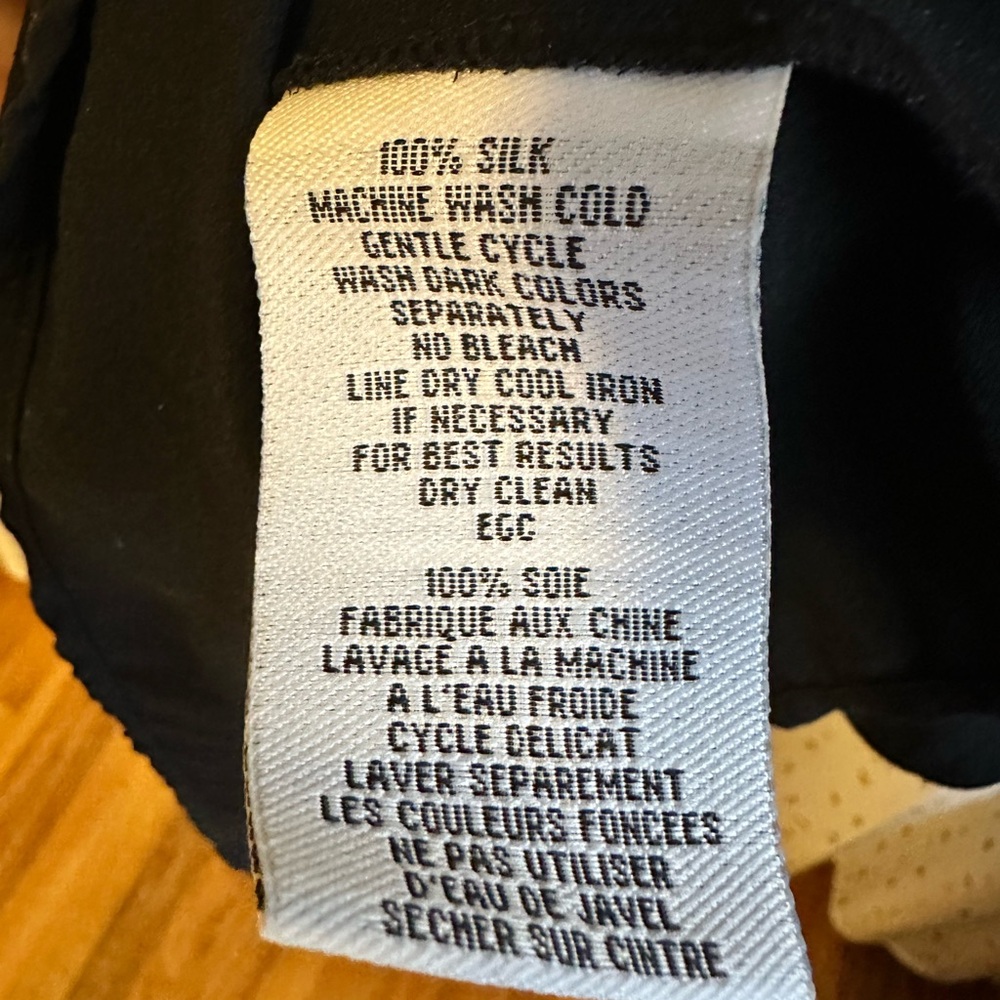Eileen Fisher Classic Black Sleeveless Silk Dress - Picture 5 of 6